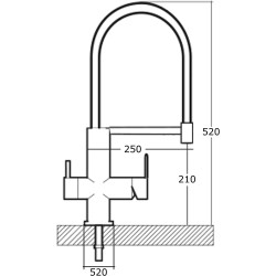 altea 3-way mixer, 3-way faucet for osmosis 2
