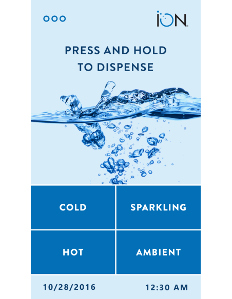 dispenser ion acqua refrigerata e gassata