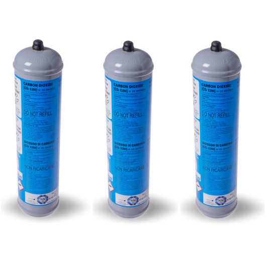 3 x 600 gr. bombole CO2 alimentare monouso